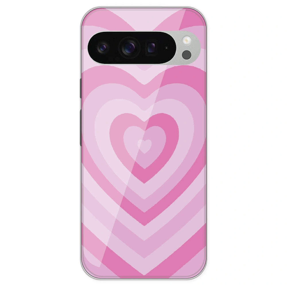 Pink Hearts - Printed Silicone Case For Google Pixel 9 Pro XL