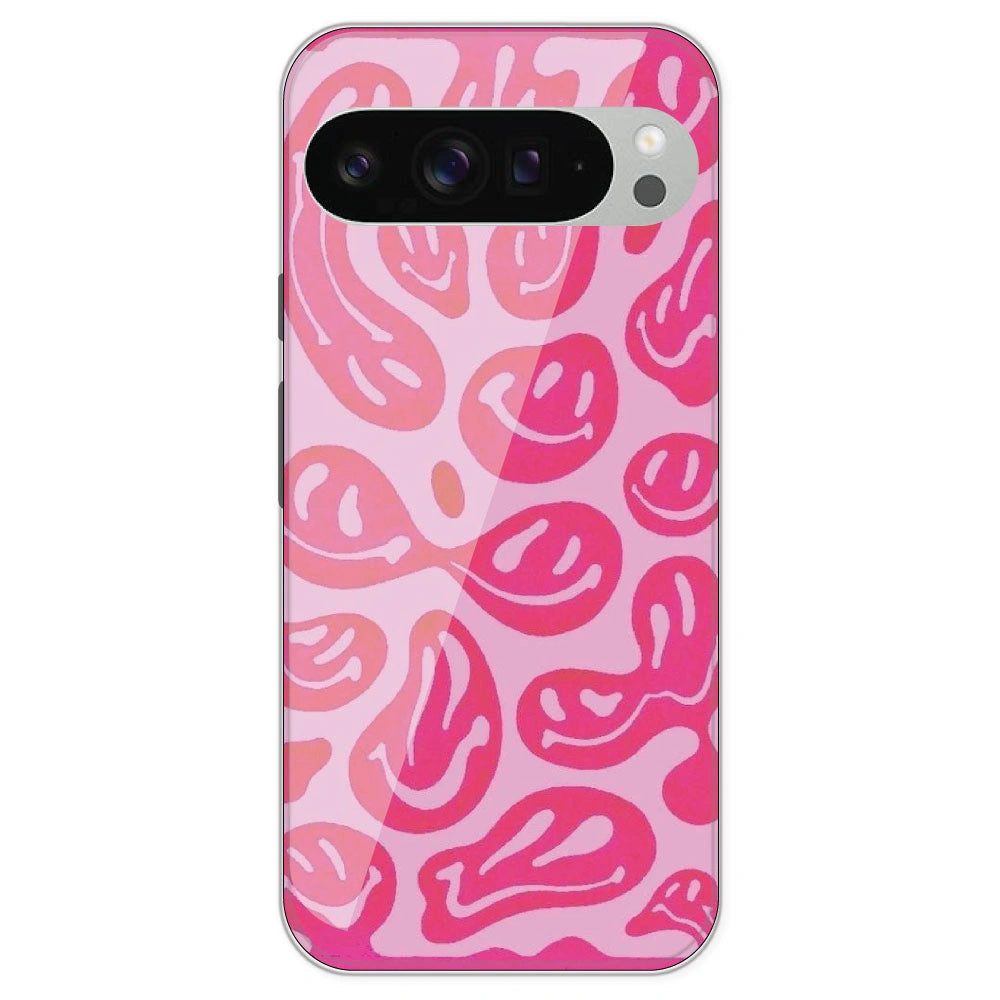 Pink Smilies - Printed Silicone Case For Google Pixel 9 Pro XL