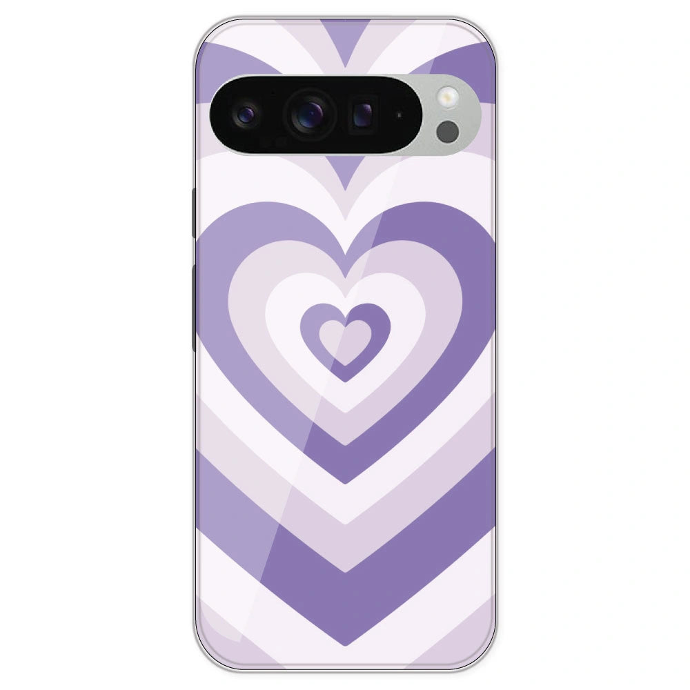 Dark Purple Hearts - Printed Silicone Case For Google Pixel 9 Pro XL