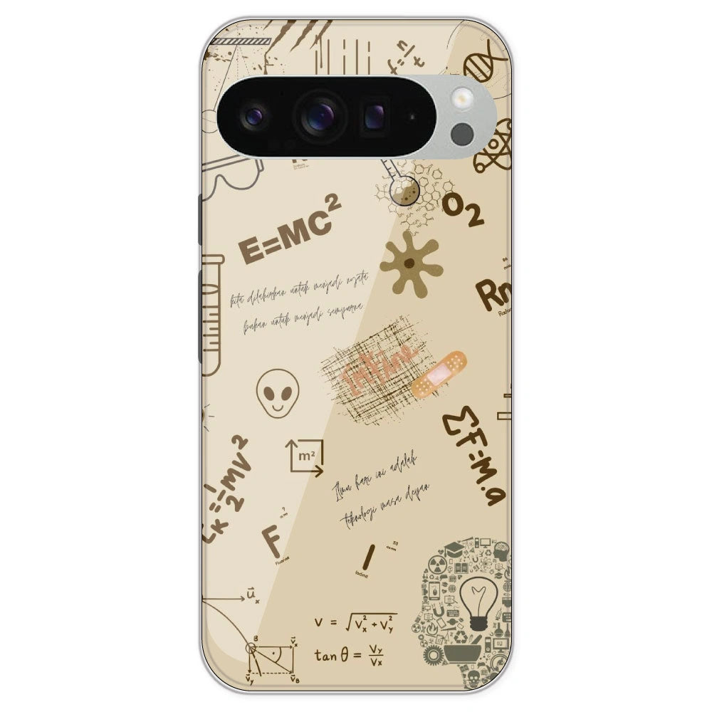 Physics Collage - Printed Silicone Case For Google Pixel 9 Pro XL