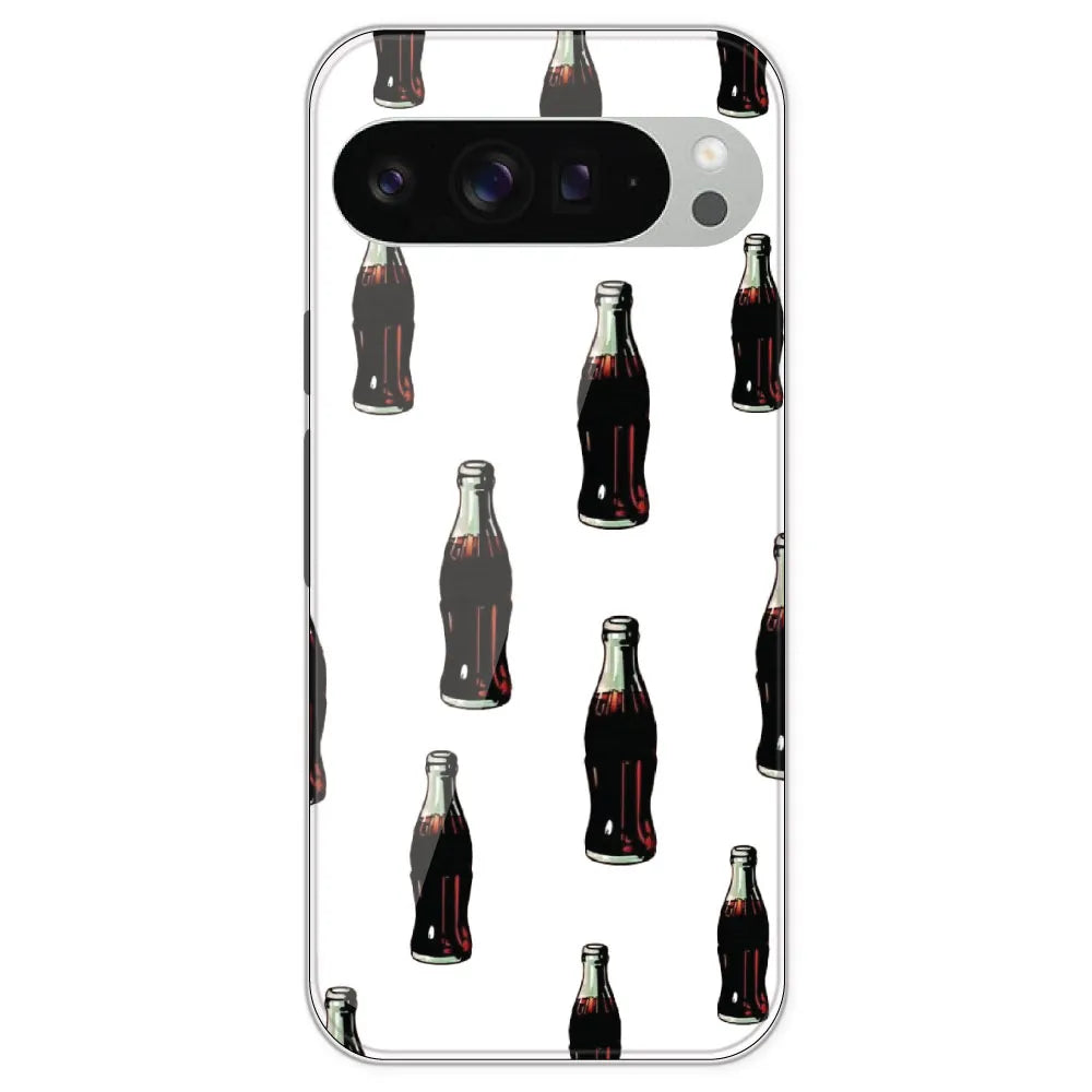 Soft Drinks - Clear Printed Silicone Case For Google Pixel 9 Pro XL