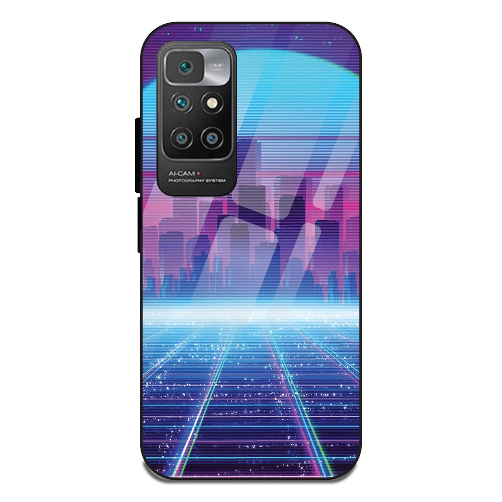 Cityscape Synthwave - Glass Cases For Redmi 10 Prime