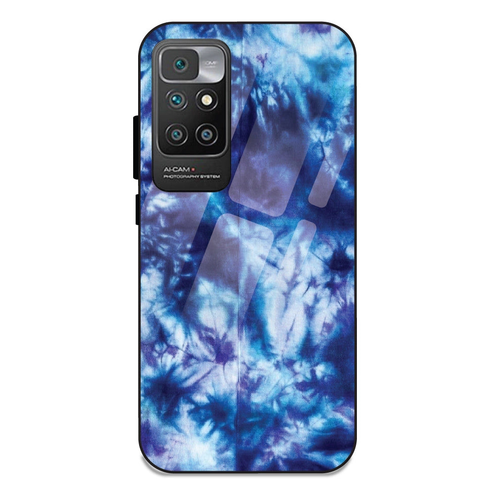 Dark Blue Tie Dye - Glass Case For Redmi 10 Prime
