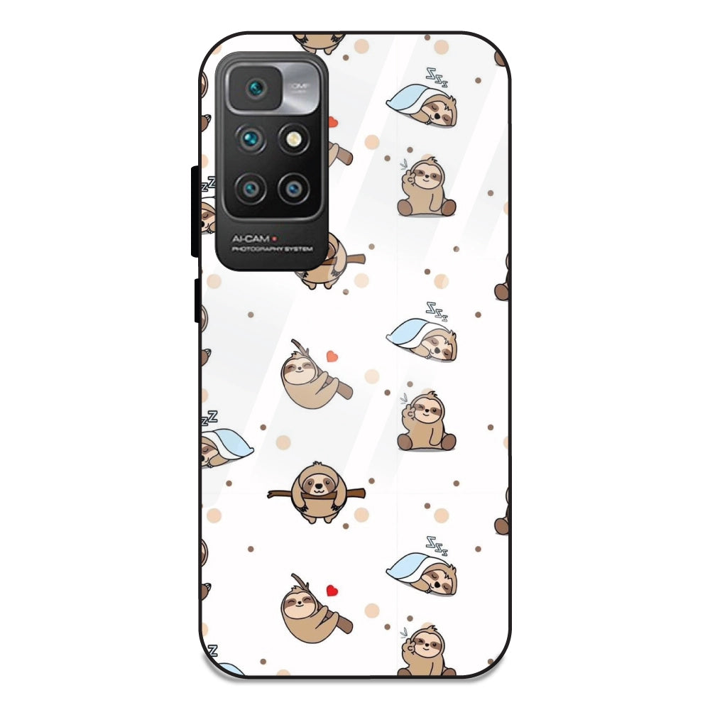 Sloths - Glass Cases For Redmi 10 Prime