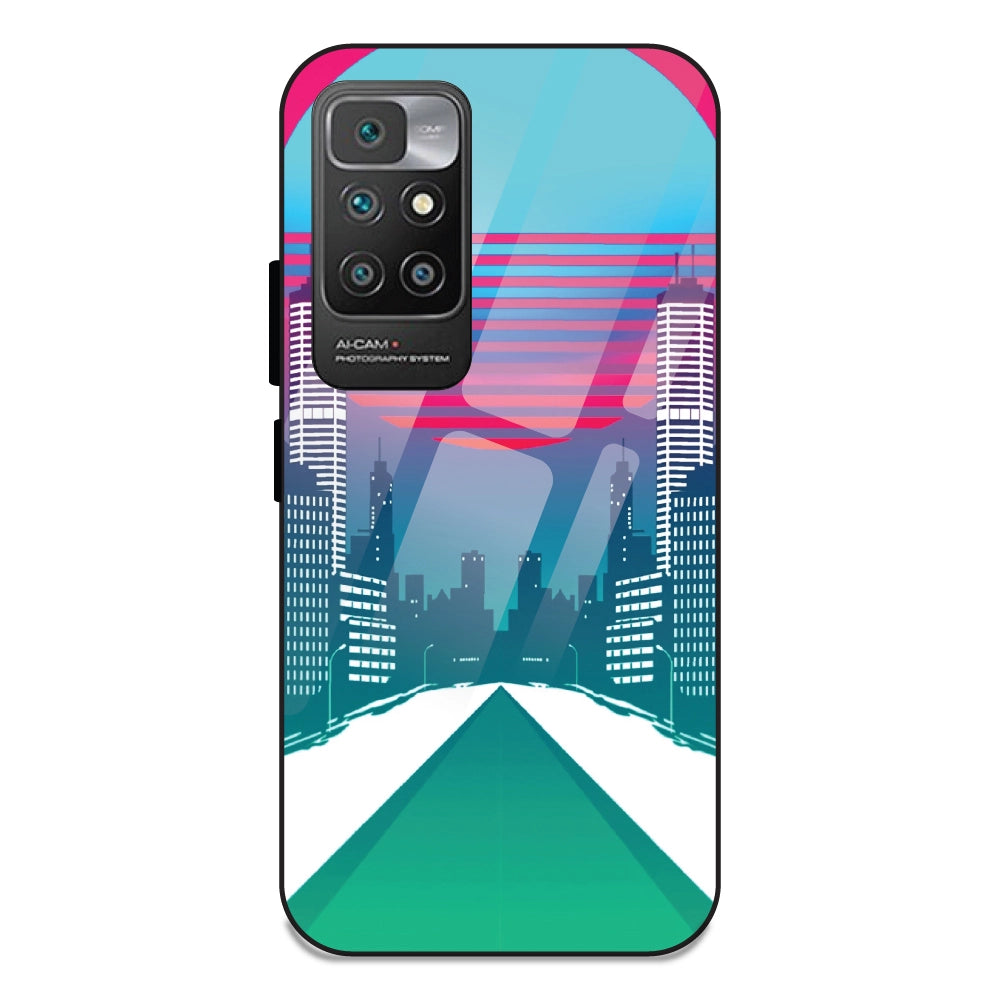 Citylight Synthwave - Glass Cases For Redmi 10 Prime