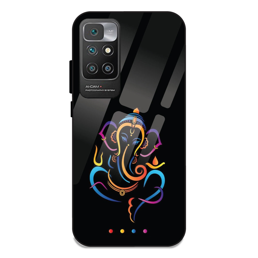 Lord Ganpati - Glass Cases For Redmi 10 Prime