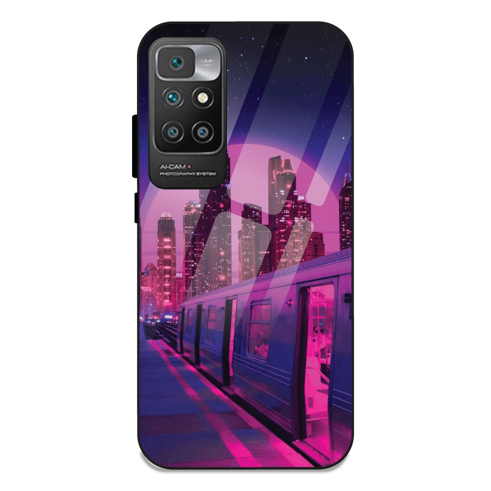 Neon City Synthwave - Glass Cases For Redmi 10 Prime