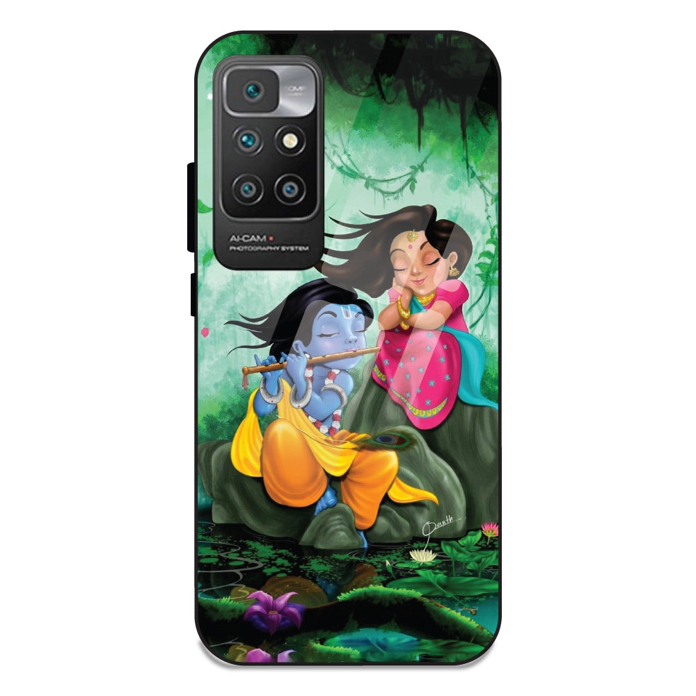 Radha Krishna - Glass Cases For Redmi 10 Prime