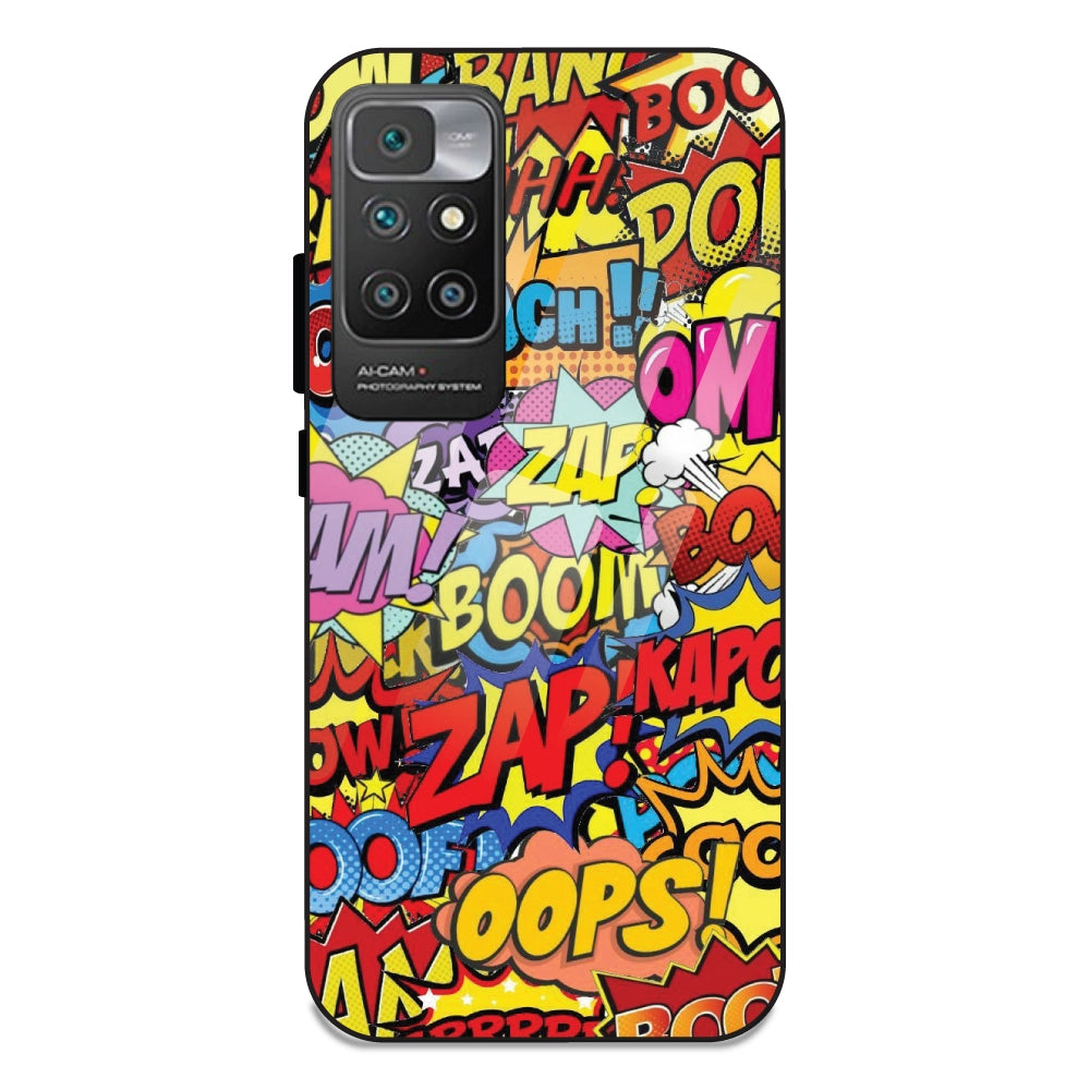Comic Pop Art - Glass Cases For Redmi 10 Prime