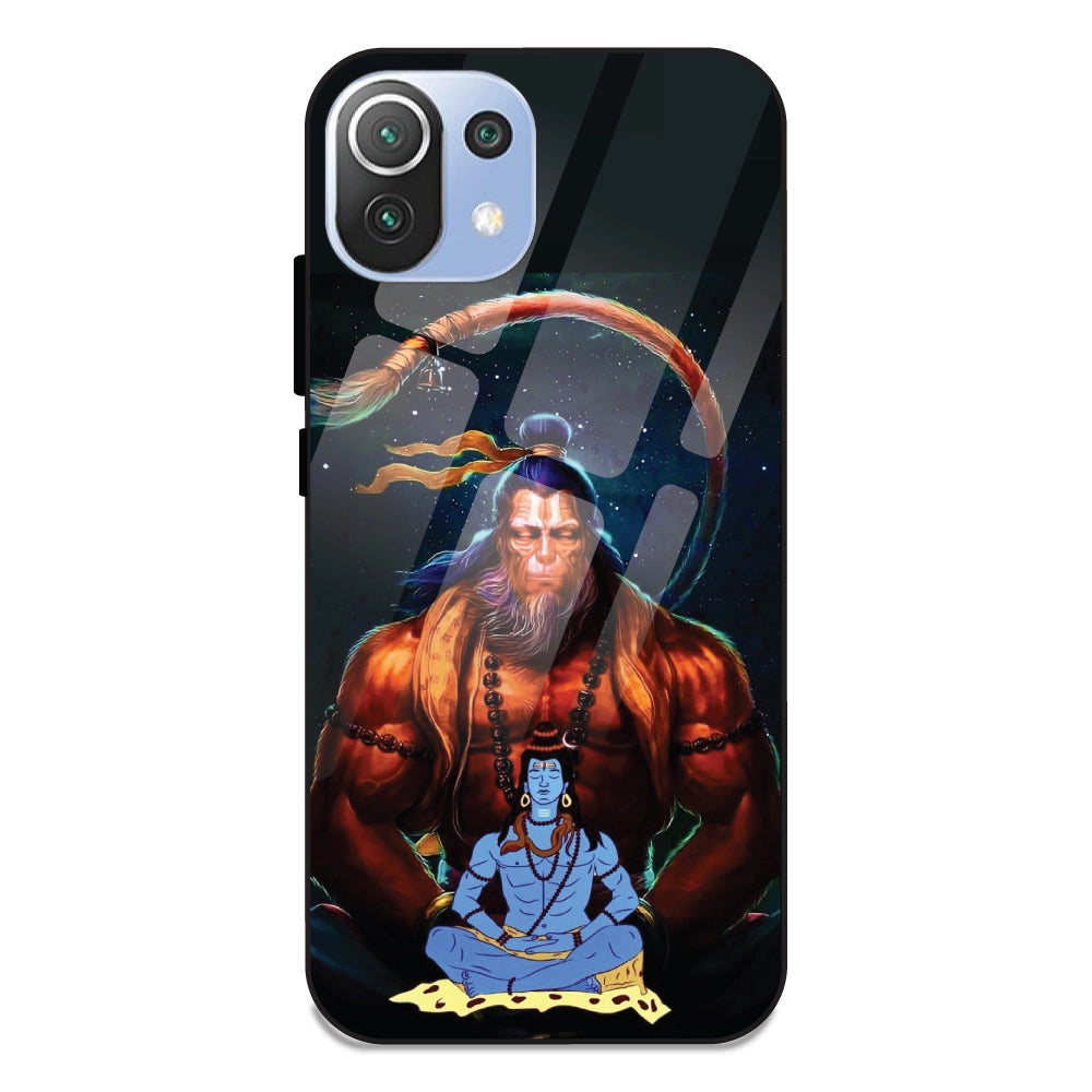 Lord Shiva & Lord Hanuman - Glass Cases For Redmi 11 Lite NE 5G