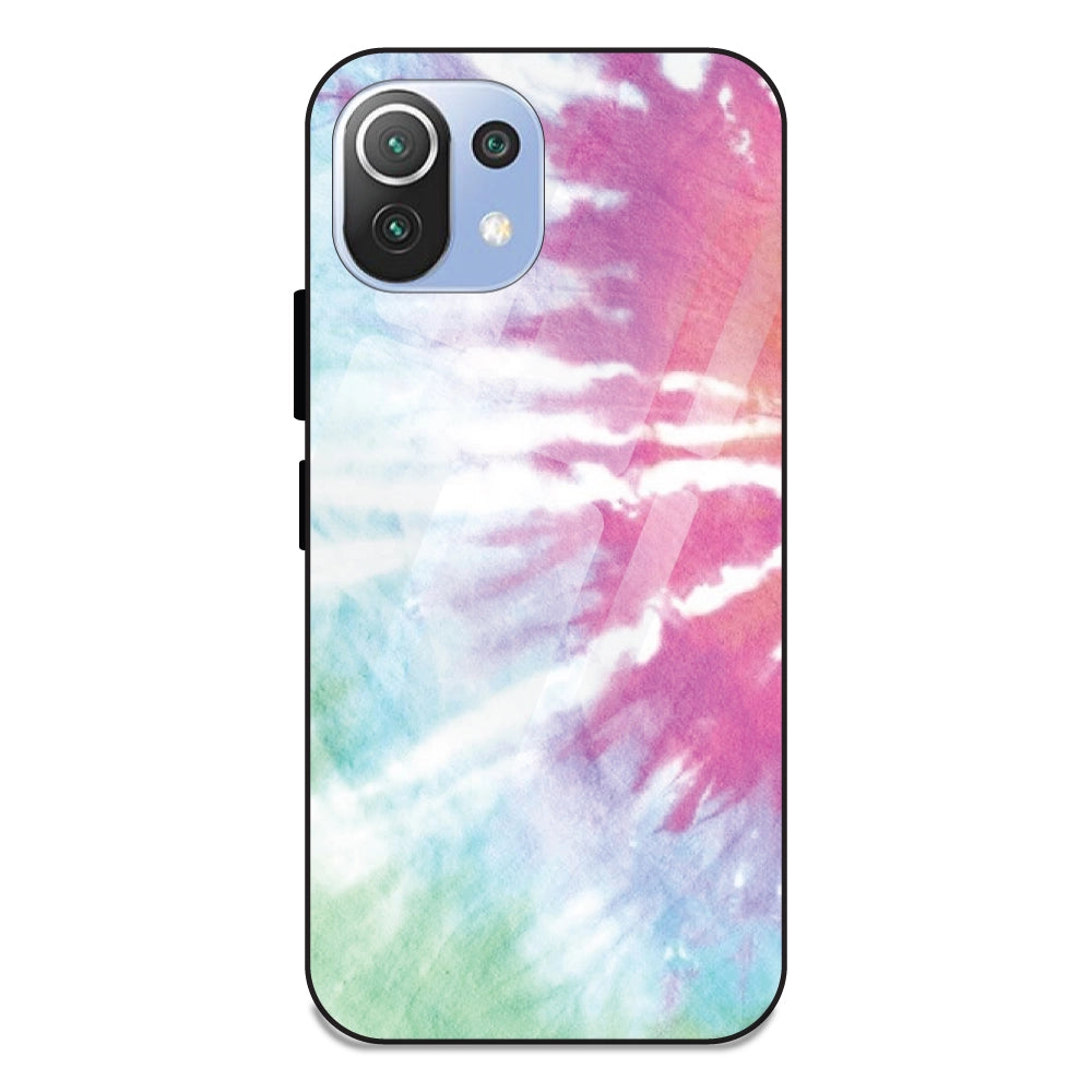 3 Color Splash Tie Dye - Glass Case For Redmi 11 Lite