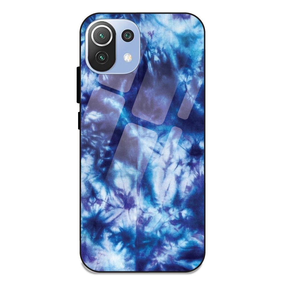 Dark Blue Tie Dye - Glass Case For Redmi 11 Lite