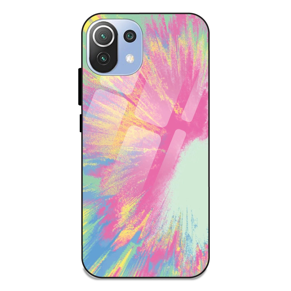 Pastel Splash Tie Dye - Glass Case For Redmi 11 Lite