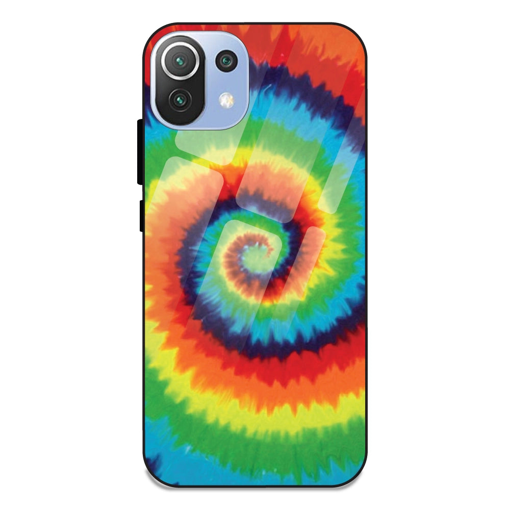 Rainbow Tie Dye - Glass Case For Redmi 11 Lite
