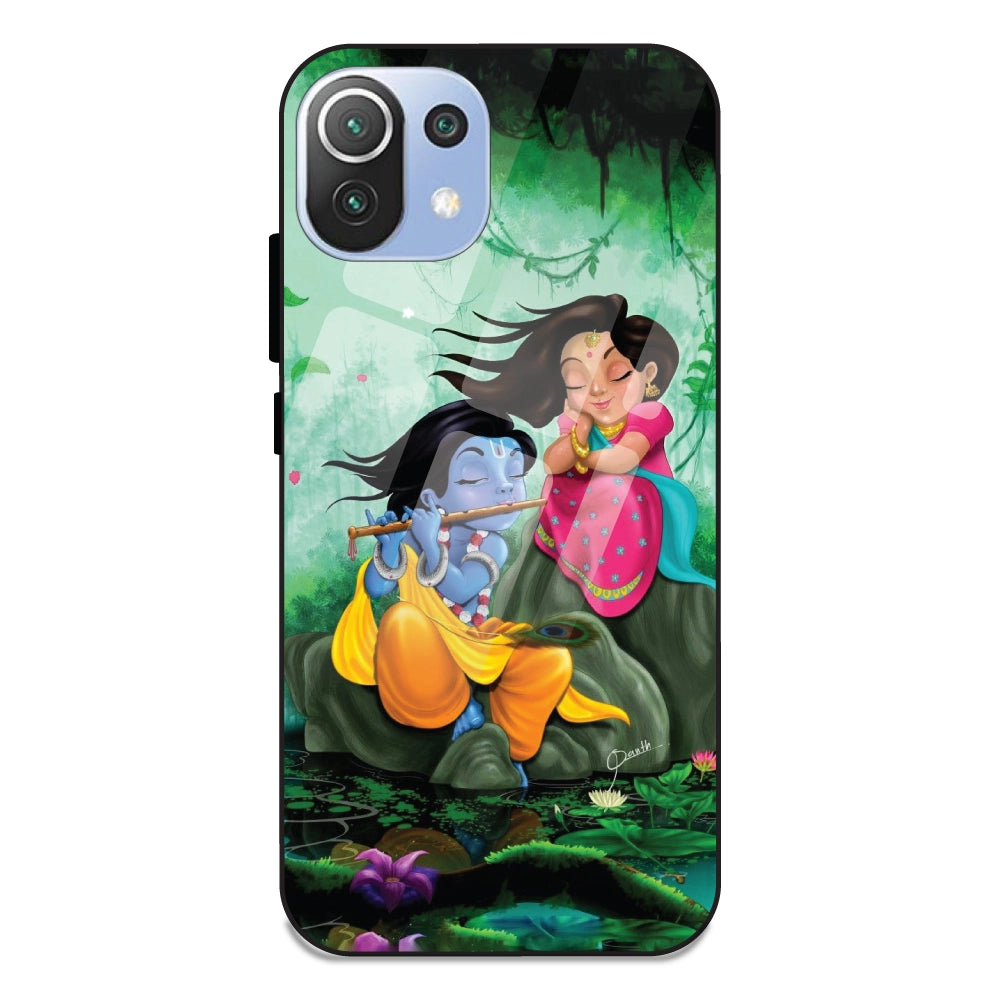 Radha Krishna - Glass Cases For Redmi 11 Lite