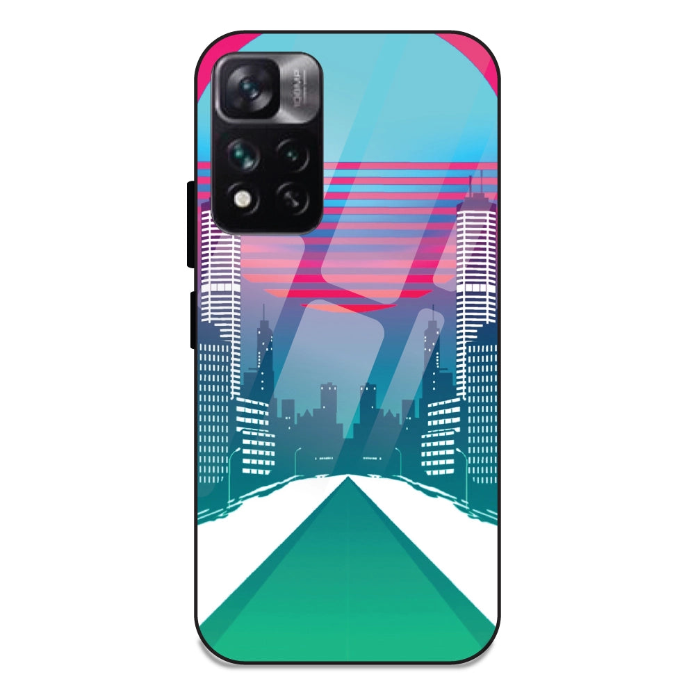 Citylight Synthwave - Glass Cases For Redmi 11 I