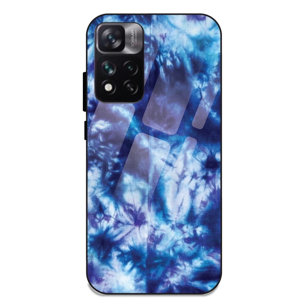 Dark Blue Tie Dye - Glass Case For Redmi 11 I