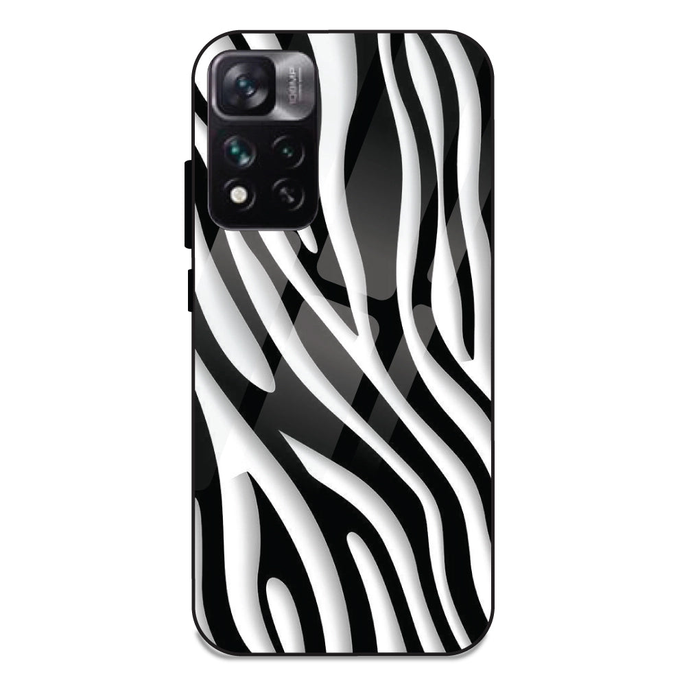 Zebra Print - Glass Case For Redmi 11 I
