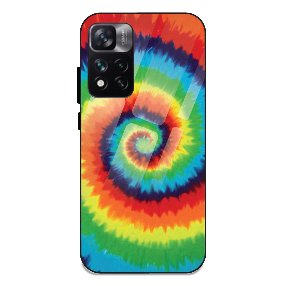 Rainbow Tie Dye - Glass Case For Redmi 11 I