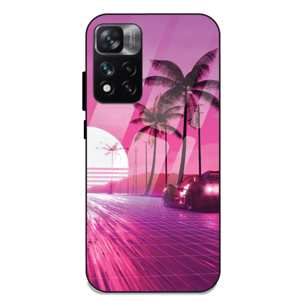 Retro Beach Synthwave - Glass Cases For Redmi 11 I