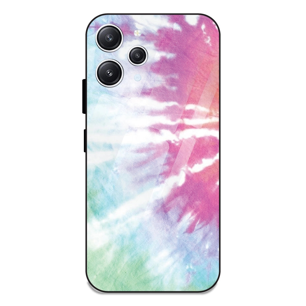 3 Color Splash Tie Dye - Glass Case For Redmi 12 4G