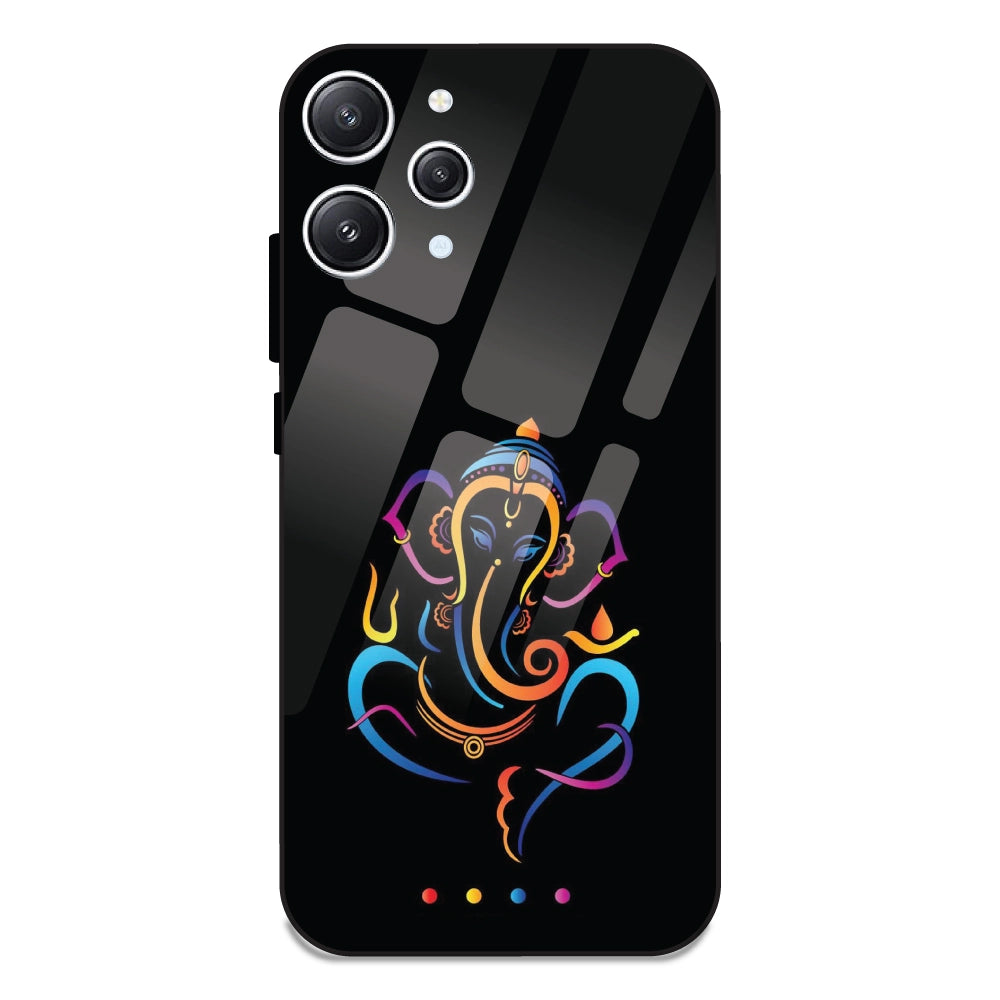 Lord Ganpati - Glass Cases For Redmi 12 4G