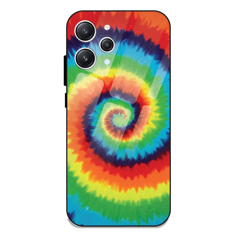 Rainbow Tie Dye - Glass Case For Redmi 12 4G