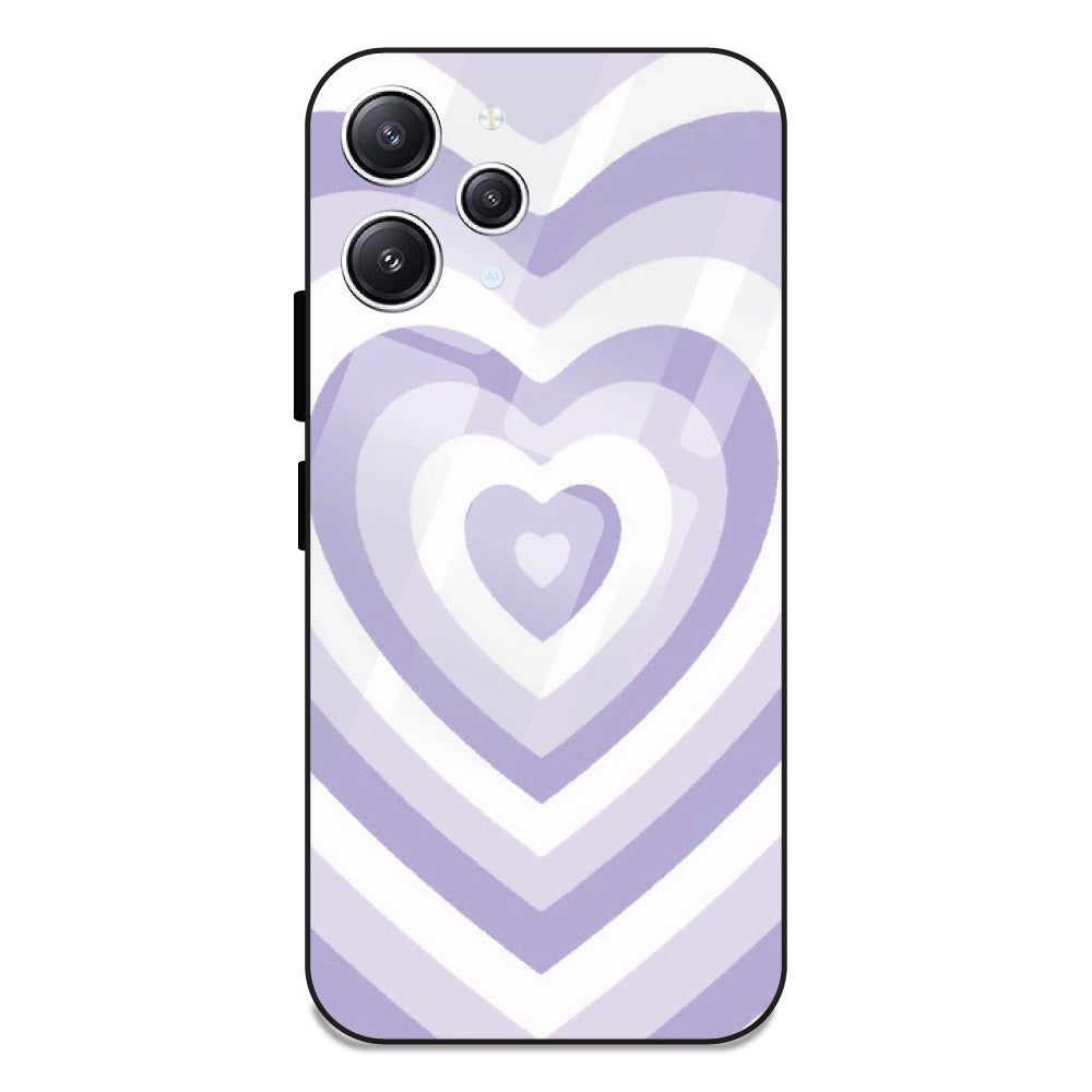 Blue Hearts - Glass Case For Redmi 12 4G