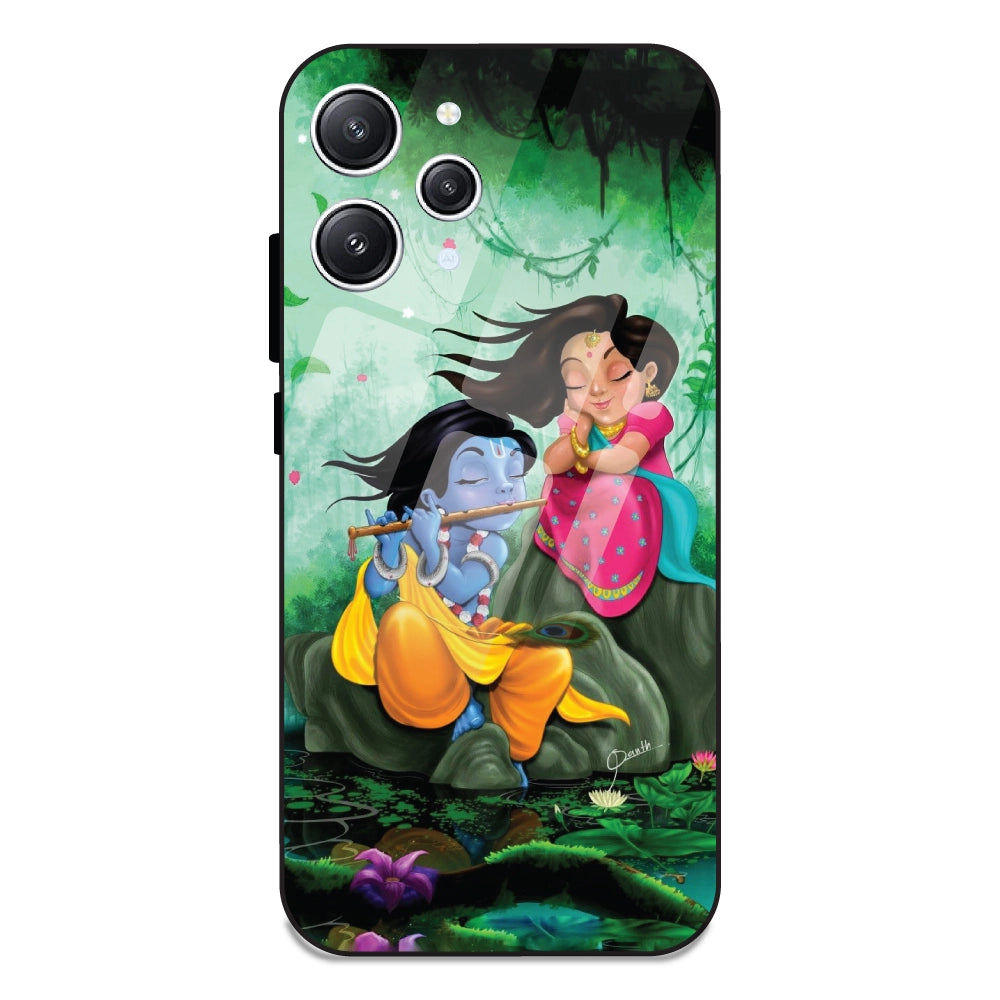 Radha Krishna - Glass Cases For Redmi 12 4G