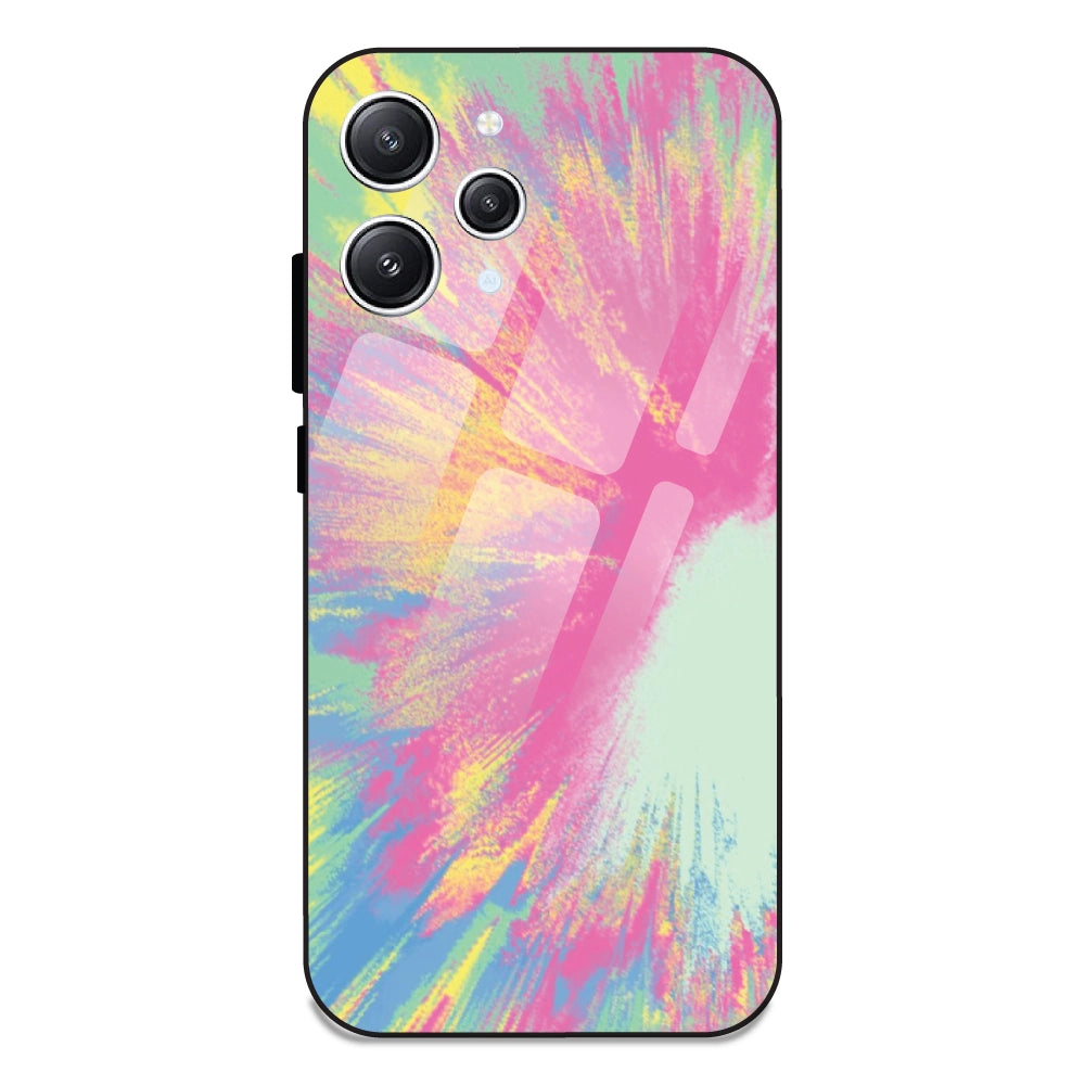 Pastel Splash Tie Dye - Glass Case For Redmi 12 4G