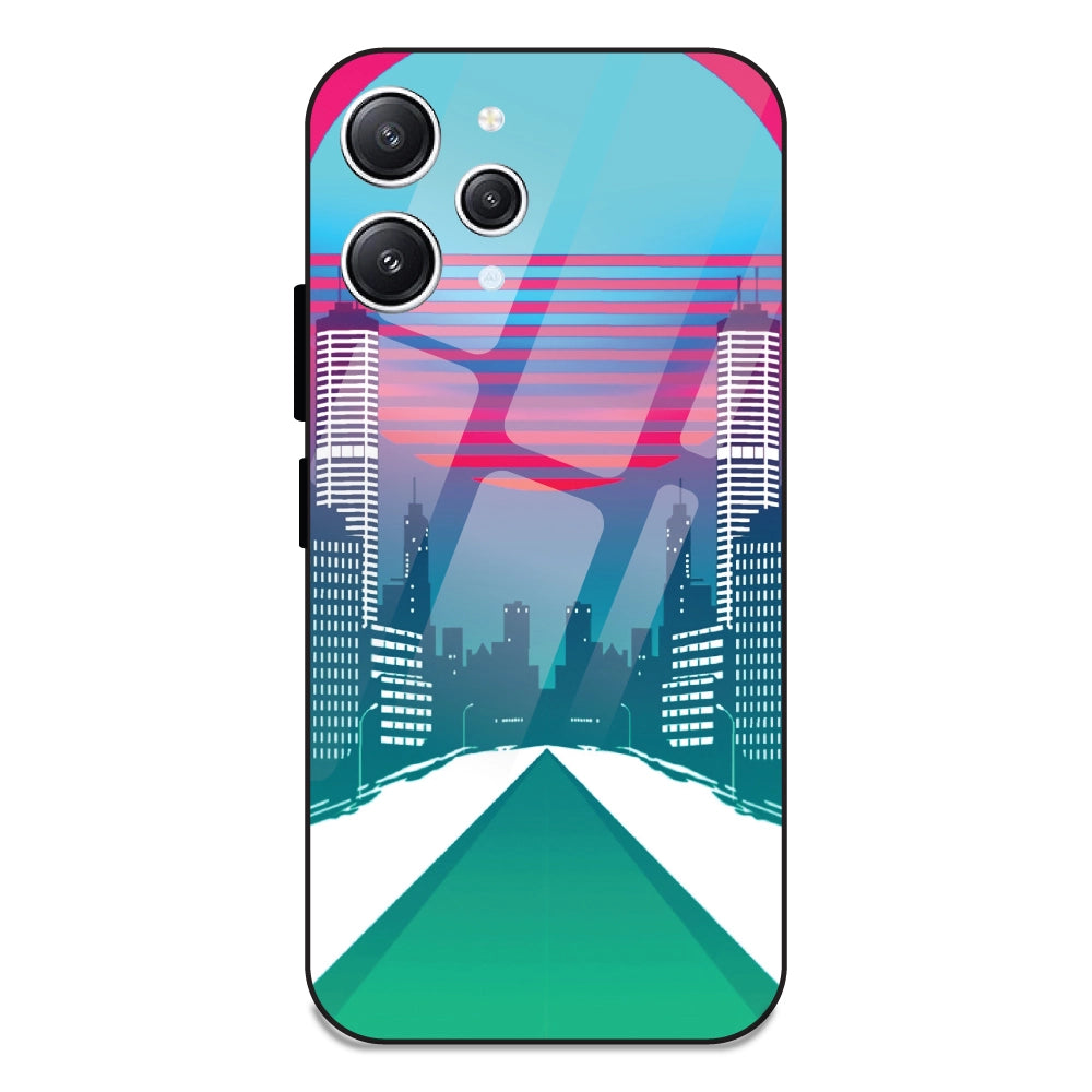 Citylight Synthwave - Glass Cases For Redmi 12 4G