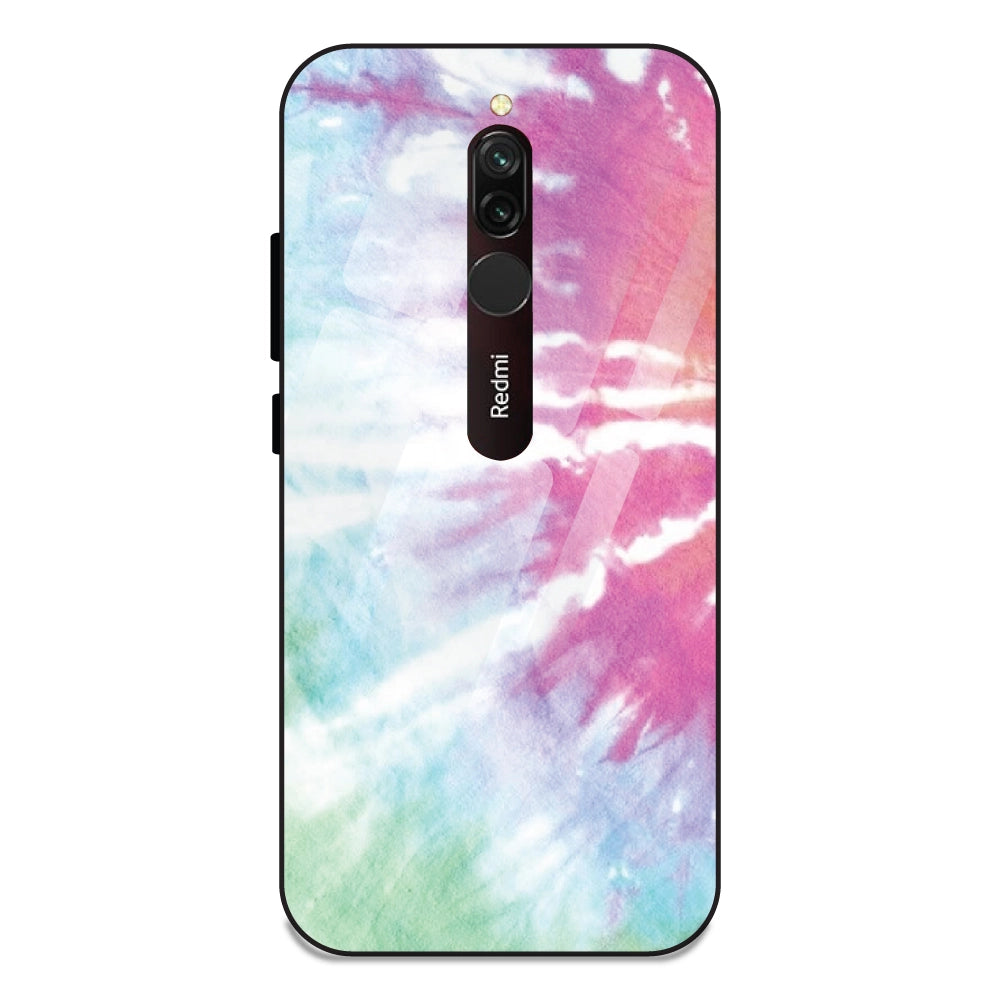 3 Color Splash Tie Dye - Glass Case For Redmi 8