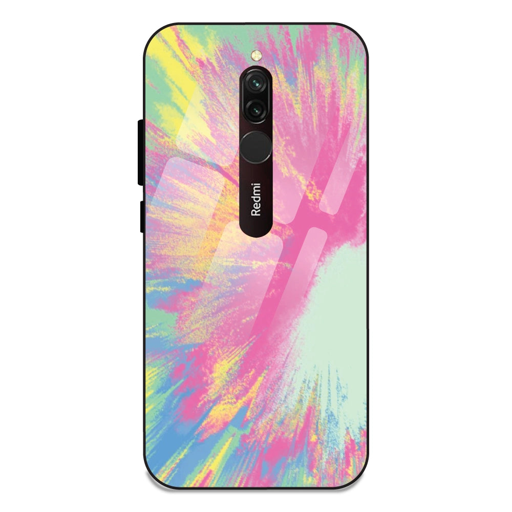 Pastel Splash Tie Dye - Glass Case For Redmi 8
