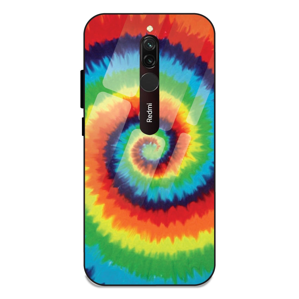 Rainbow Tie Dye - Glass Case For Redmi 8