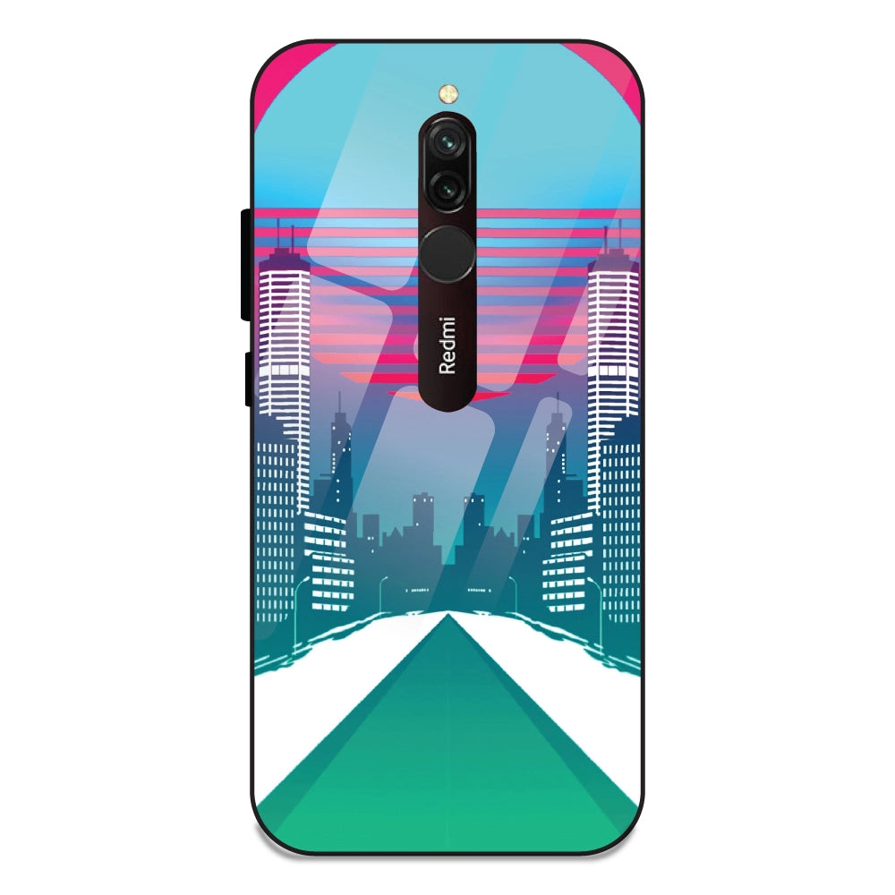 Citylight Synthwave - Glass Cases For Redmi 8
