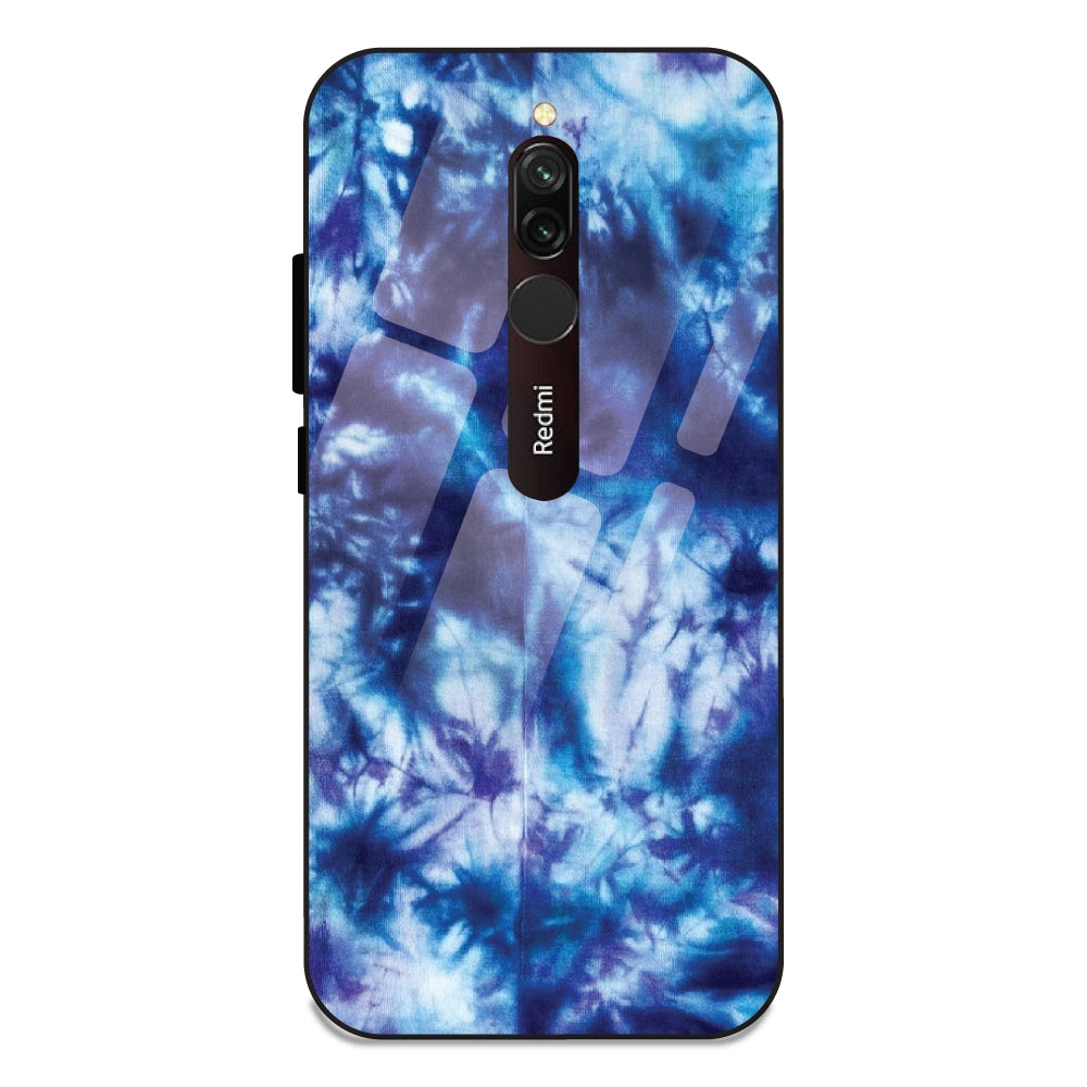 Dark Blue Tie Dye - Glass Case For Redmi 8