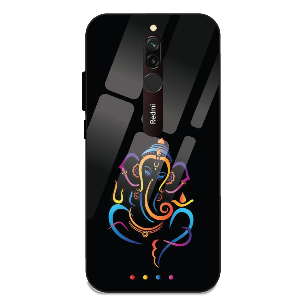 Lord Ganpati - Glass Cases For Redmi 8