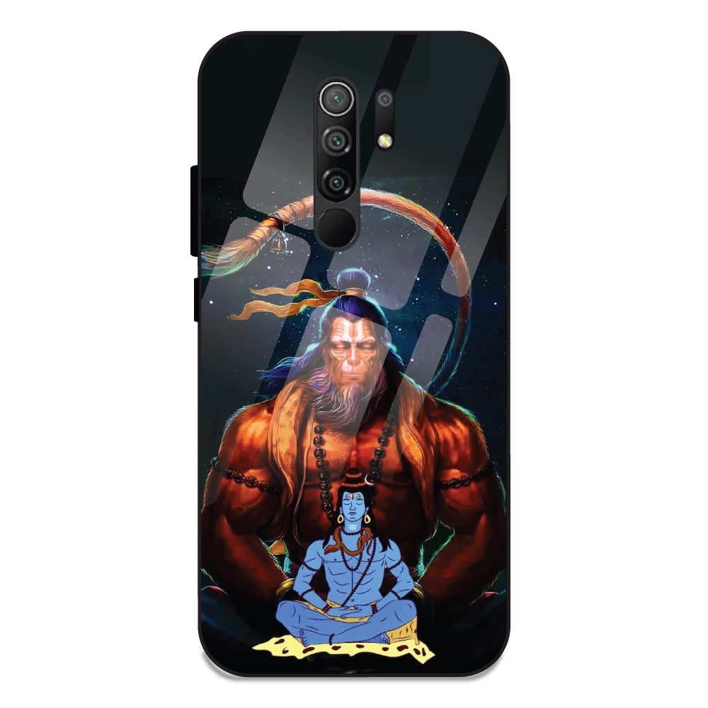 Lord Shiva & Lord Hanuman - Glass Cases For Redmi 9 Prime