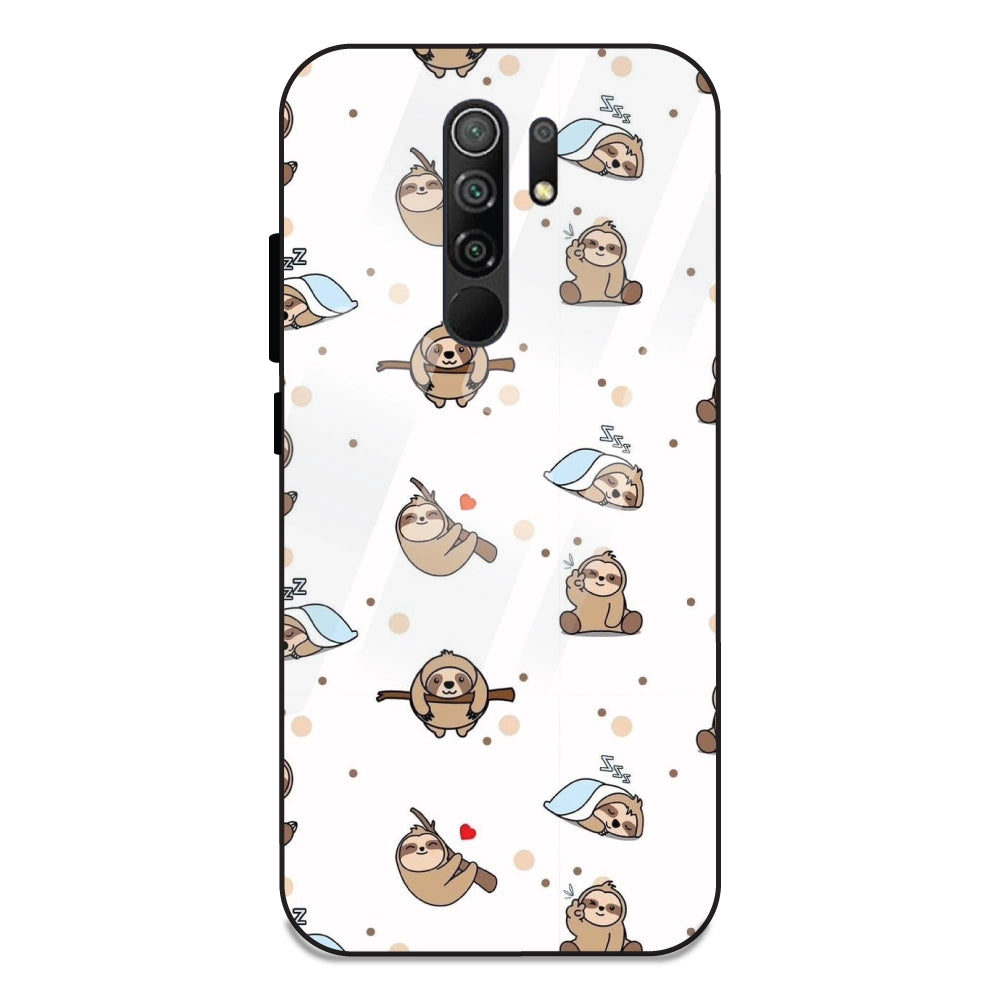 Sloths - Glass Cases For Redmi 9 Prime