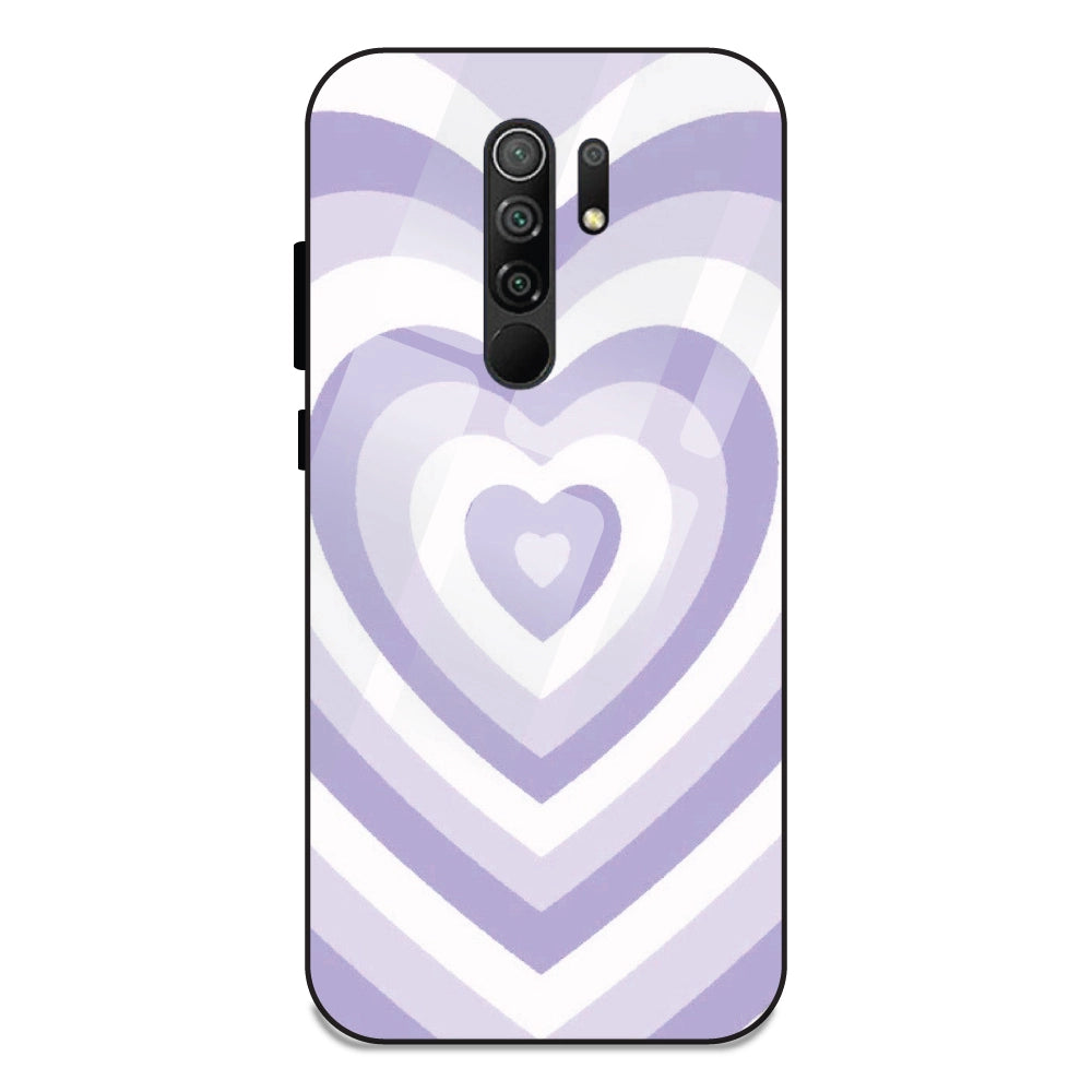 Blue Hearts - Glass Case For Redmi 9 Prime