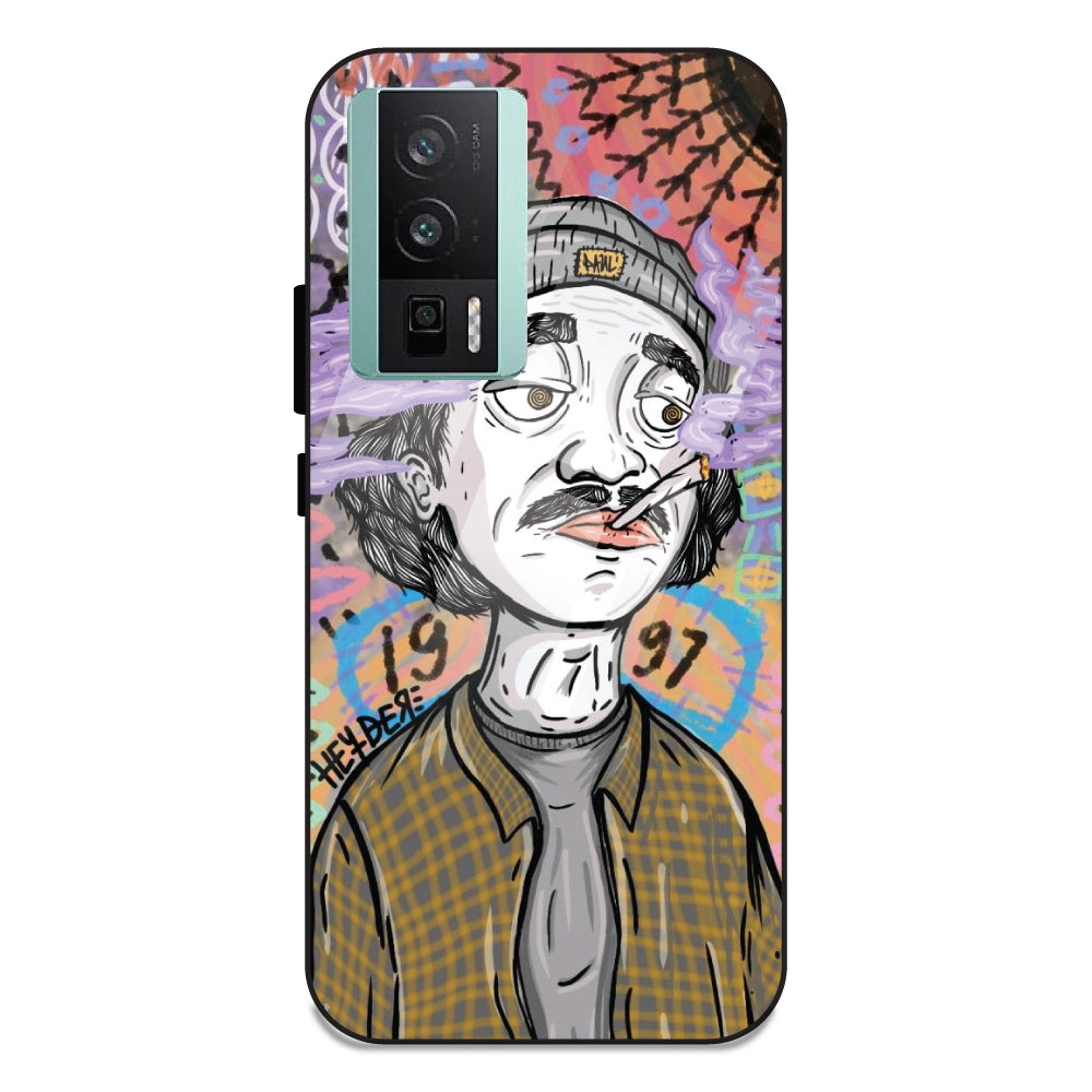 A Smoking Potrait - Glass Cases For Redmi K60