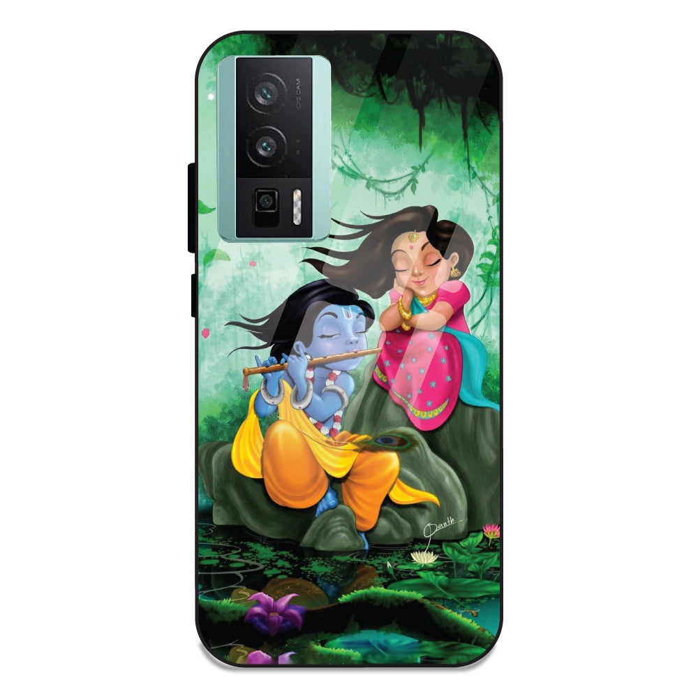 Radha Krishna - Glass Cases For Redmi K60