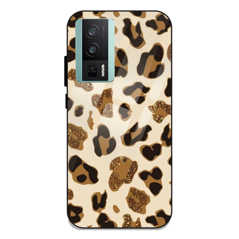Leopard Glitter Print - Glass Case For Redmi K60