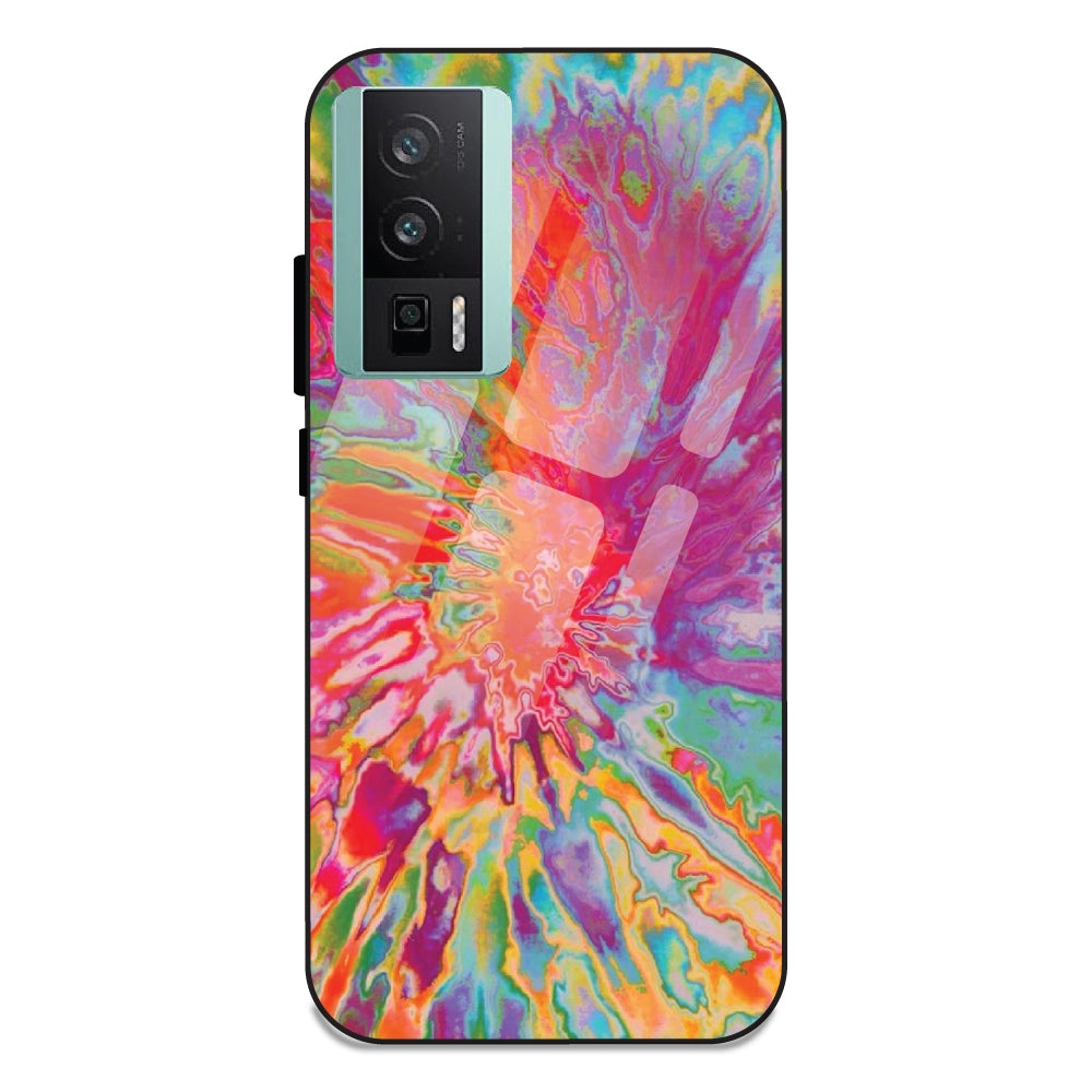 Orange Splash Tie Dye - Glass Case For Redmi K60