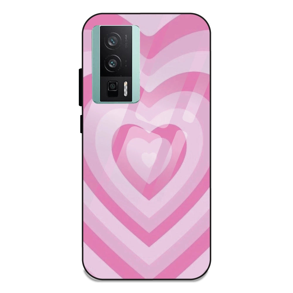 Pink Hearts - Glass Case For Redmi K60