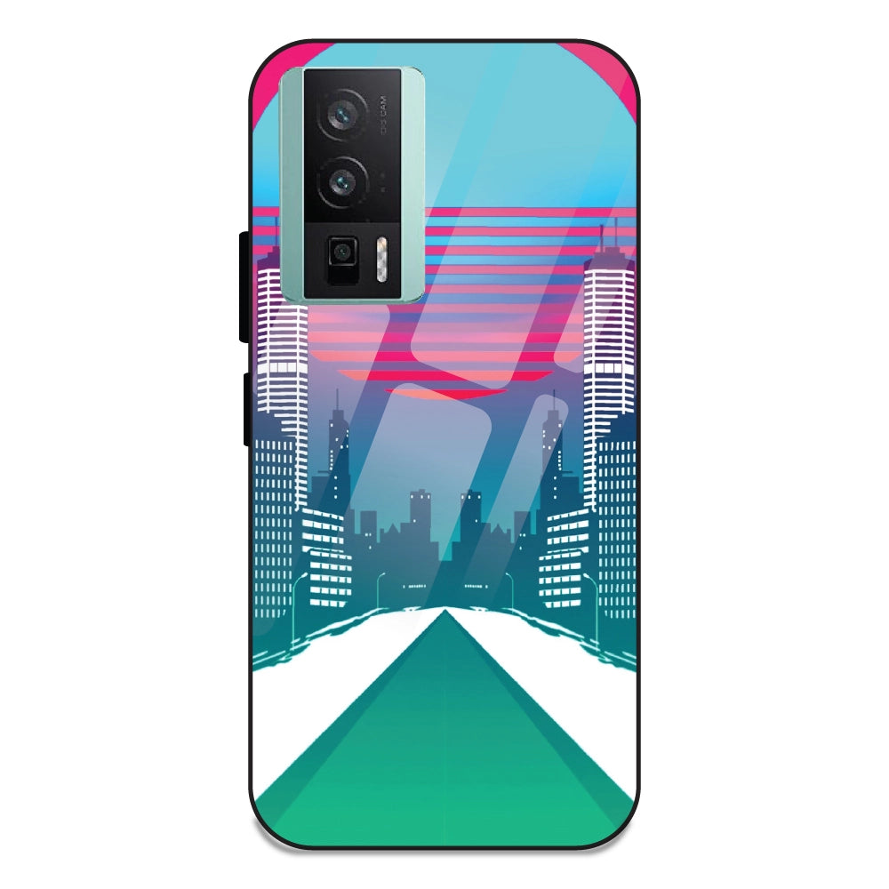 Citylight Synthwave - Glass Cases For Redmi K60