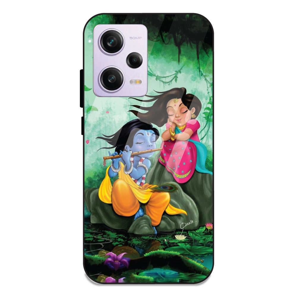 Radha Krishna - Glass Cases For Redmi Note 12 Pro Plus
