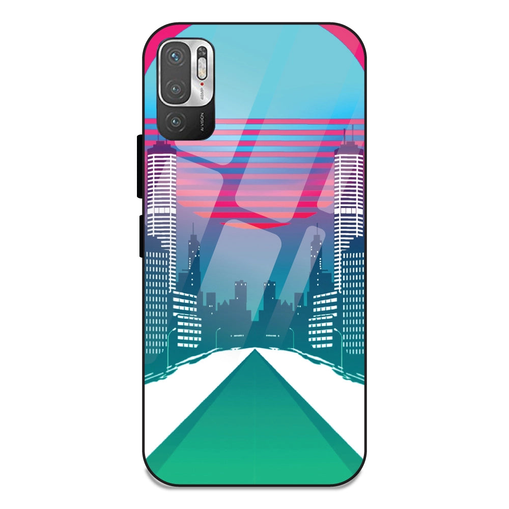 Citylight Synthwave - Glass Cases For Redmi Note 10 5G