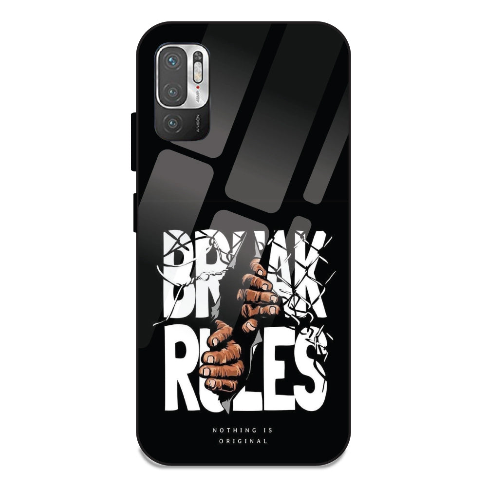 Break Rules - Glass Cases For Redmi Note 10 5G