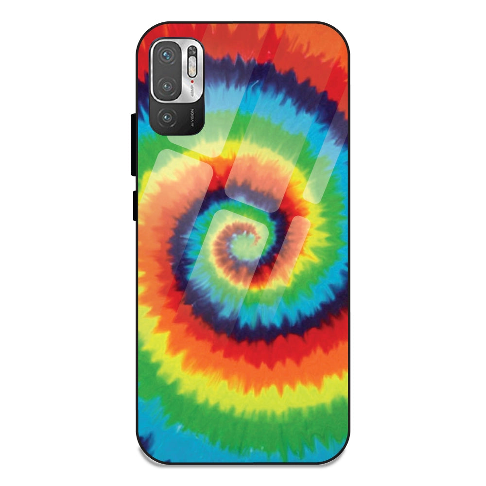 Rainbow Tie Dye - Glass Case For Redmi Note 10 5G